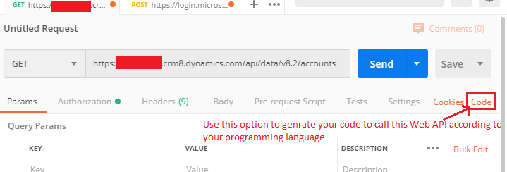 Call MS CRM Web API outside CRM Applicaiton or with Postman – CRM 16 Tech